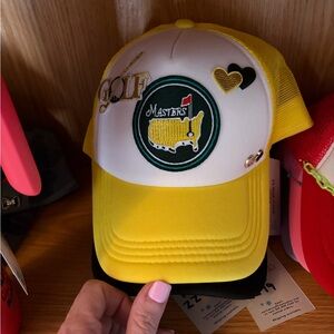Masters Golf Cap with Yellow and White Design